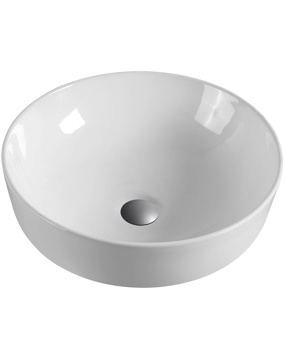 Sette Countertop Ceramic Washbasin | Countertop Ceramic Bathroom Sink | 42cm Diameter