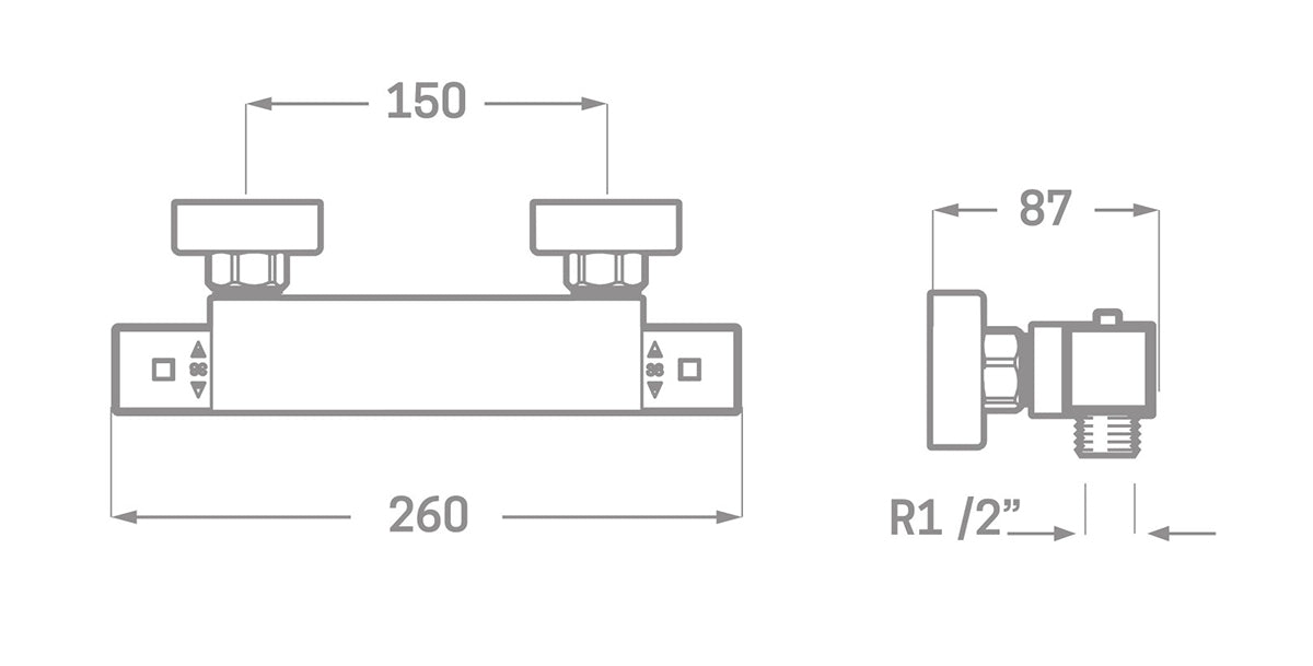 Skara thermostatic shower