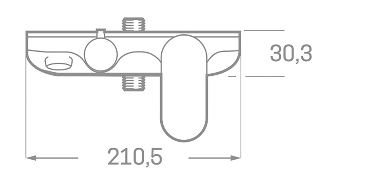 Column with Legend single-lever tap for bathtub