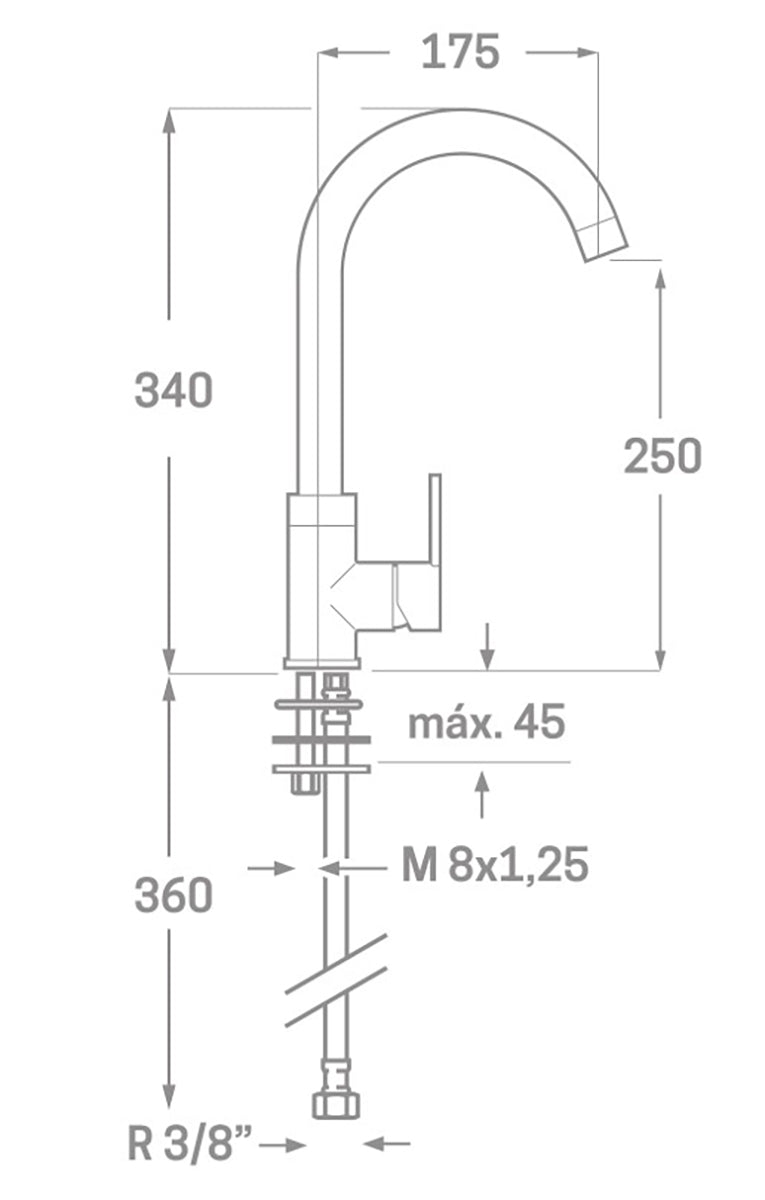 Mitigeur d'évier vertical Omnia