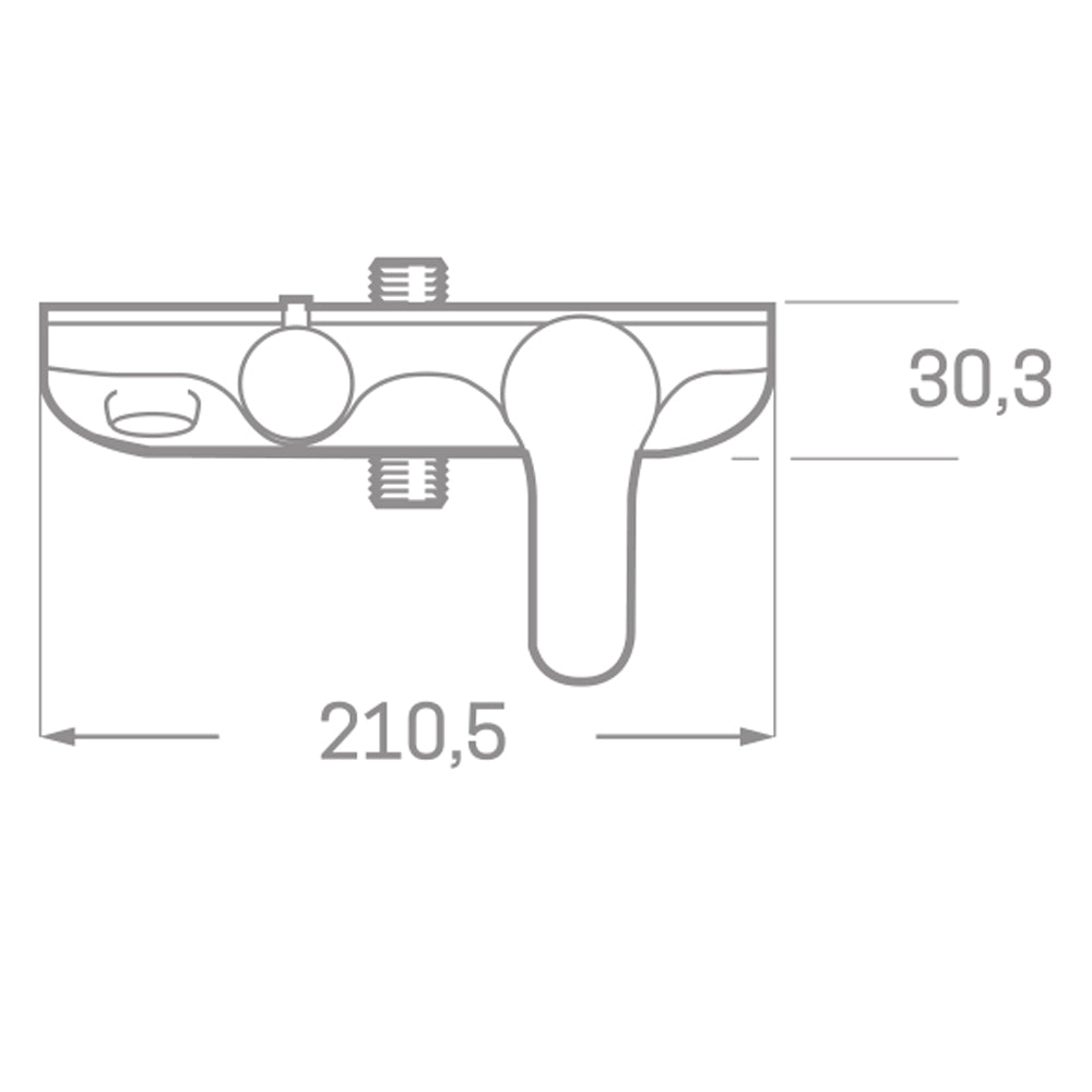 Column with Omnia single-lever tap for bathtub
