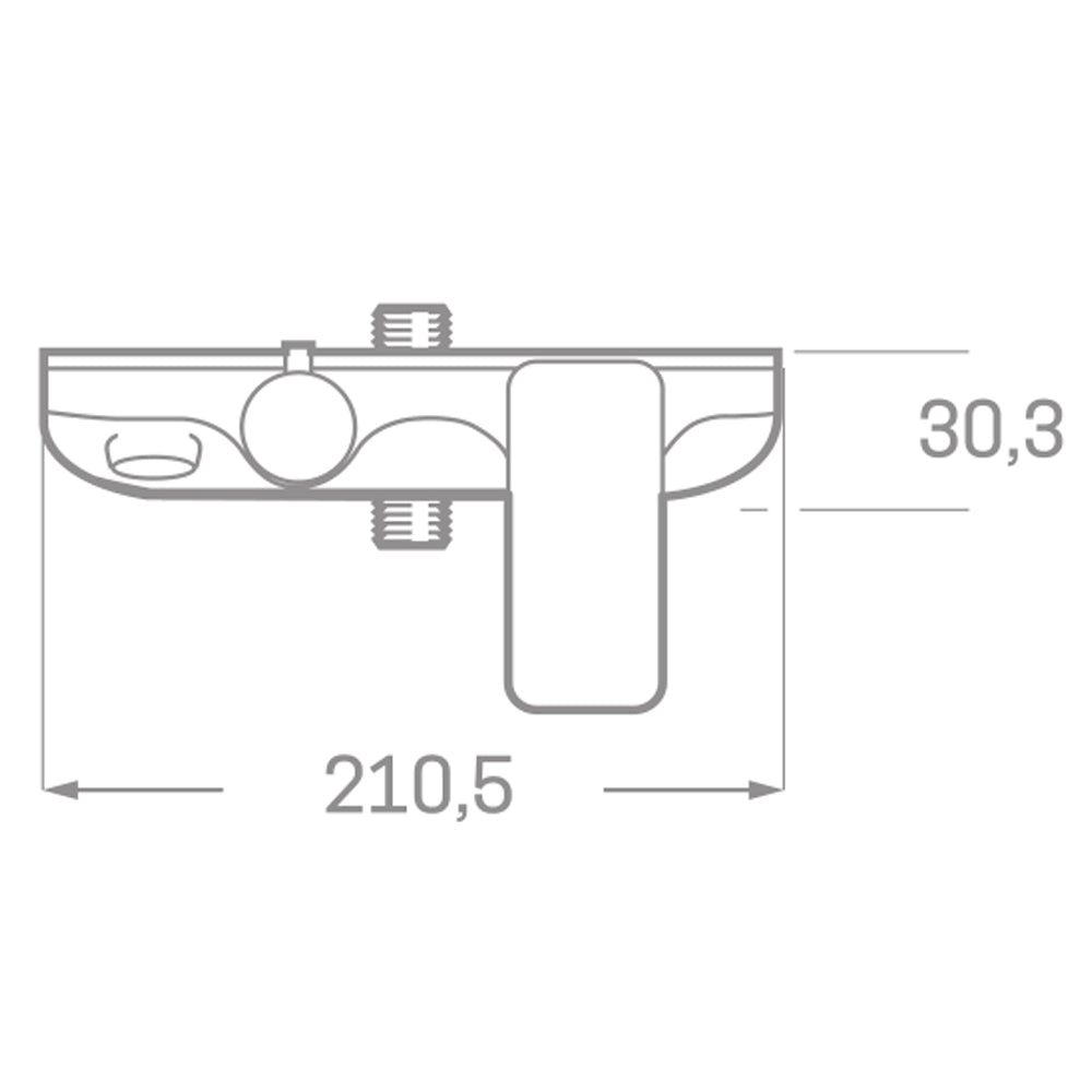 Column with Skara single-lever tap for bathtub