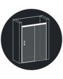 Mampara de ducha frontal con puerta corredera | %shop-name%