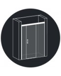 Mampara de ducha frontal 3 puertas correderas acceso amplio | %shop-name%