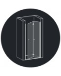 Mamparas de ducha frontal con puerta plegable | %shop-name%
