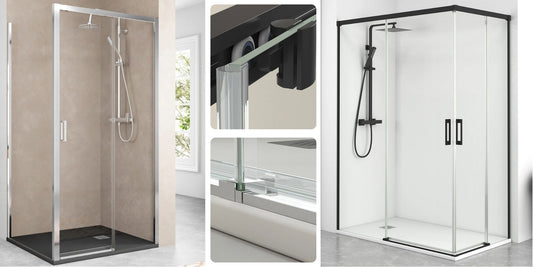 Mamparas rectangulares angulares vs. rectangulares frontales. Cómo medir tu plato para no equivocarte de modelo