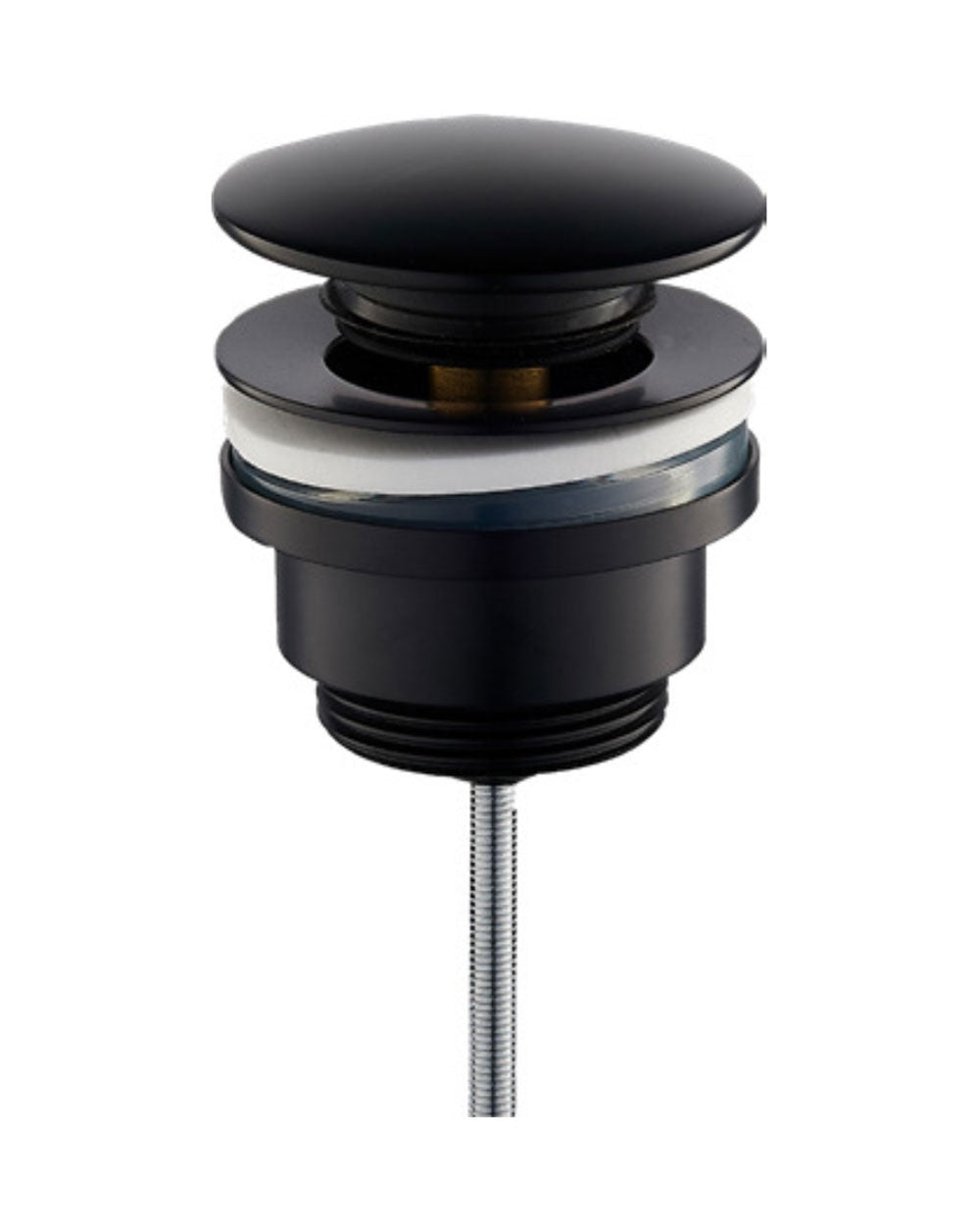 Click clack drain valve | Universal click clack bathroom sink plug | Black brass - 