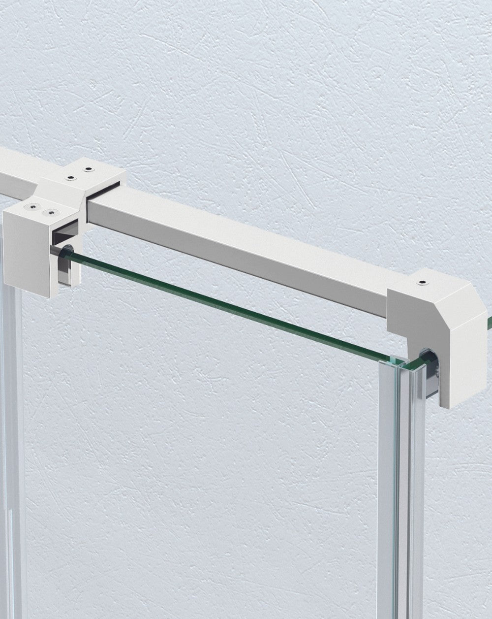 Side-to-Side Safety Arm for Shower Screens | Matte White - 