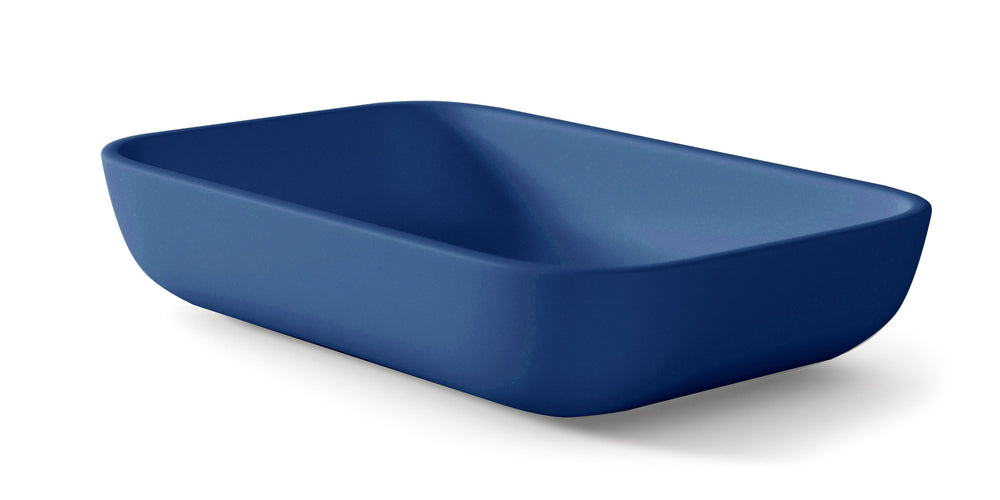 Masai Lavabo sobre Encimera Baño Resina Mineral Recubierta de Poliuretano Acrílico | Lavabo Baño para Encimera de 51x33cm | Blue Space - 