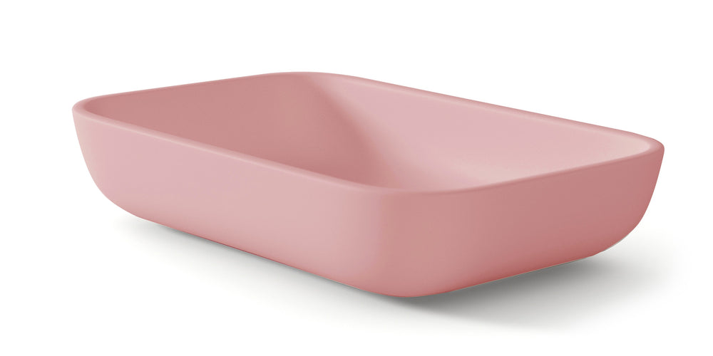 Masai Lavabo sobre Encimera Baño Resina Mineral Recubierta de Poliuretano Acrílico | Lavabo Baño para Encimera de 51x33cm | Flower - 