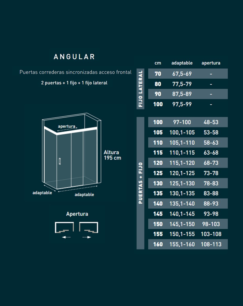 mampara-de-ducha-rectangular-frontal-corredera-3-hojas-trebol-acabado-frente-ducha-transparente-color-perfilería-mamparas-blanco-mate-tamaño-frente-ducha-trebol-rectangular-130cm-(adaptable-125,1-130cm)-tamaño-lateral-ducha-trebol-rectangular-100cm-(adaptable-97,5-99cm)