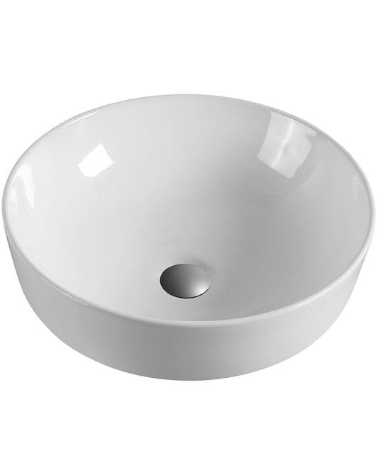 Sette Countertop Ceramic Washbasin | Countertop Ceramic Bathroom Sink | 42cm Diameter 