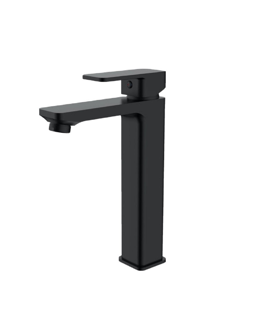 Skara Grifo Alto de Baño Monomando de Fácil Instalación | Grifo de Lavabo Alto para Baño Con Mezclador | Color Cromo-Negro Mate | Negro mate - 