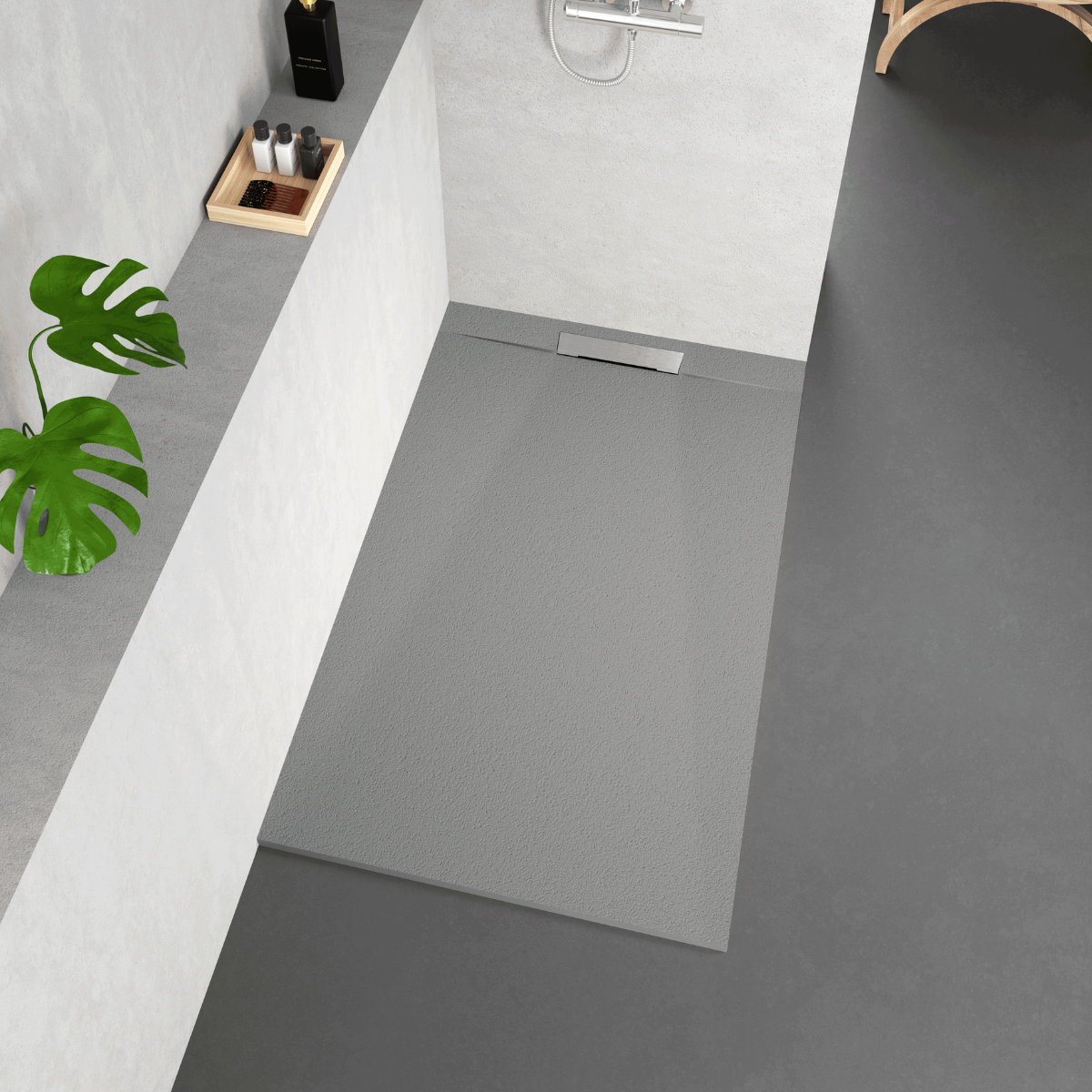 plato-ducha-resina-extraplano-gris-cemento-gante