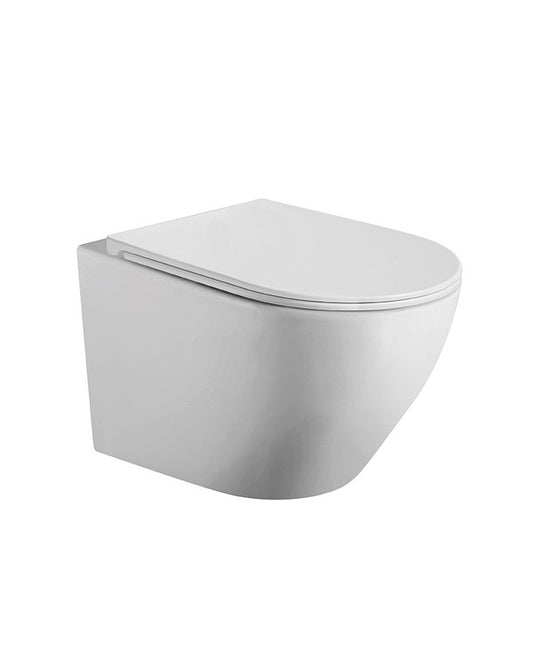 Mercury Wall Hung Rimless Toilet | Matt White | Ceramic Wall Mounted Toilet