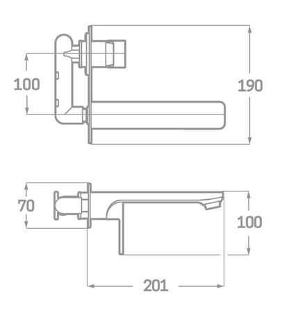 Legend Grifo de Baño Monomando Empotrado de Fácil Instalación | Grifo de Lavabo Empotrable para Baño con Mezclador | Color Cromo