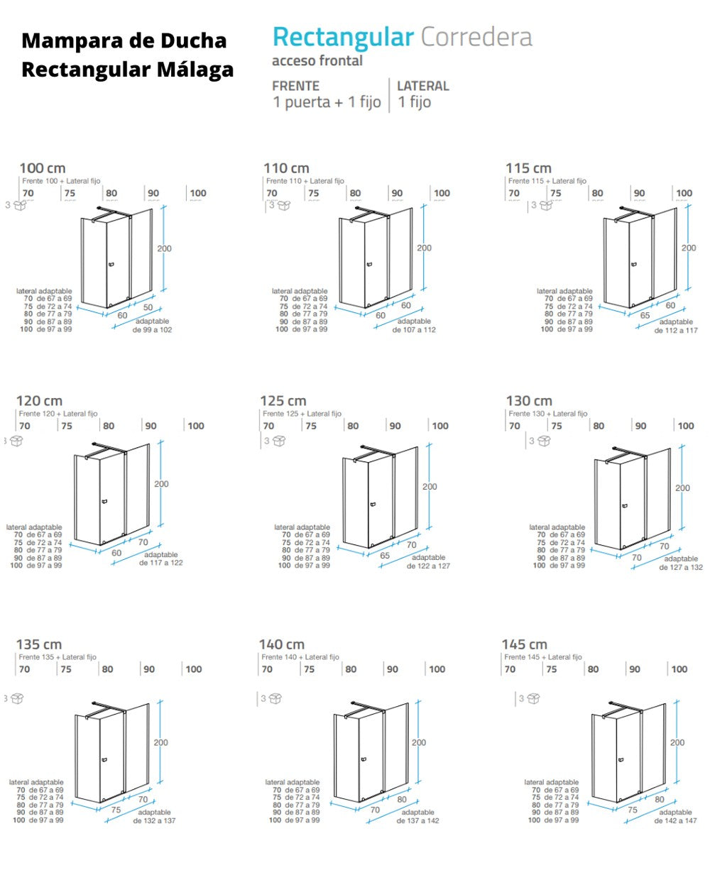 mampara-de-ducha-rectangular-frontal-corredera-1-puerta-1-fijo-negro-malaga-acabado-frente-ducha-transparente-color-perfilería-mamparas-negro-mate-tamaño-frente-de-ducha-malaga-rectangular-100-cm-(adaptable-99-102cm)-tamaño-lateral-de-ducha-malaga-rectangular-75-cm-(adaptable-72-74cm)