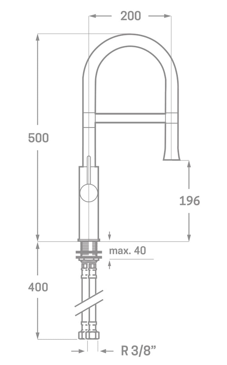 Pilot steel sink mixer tap