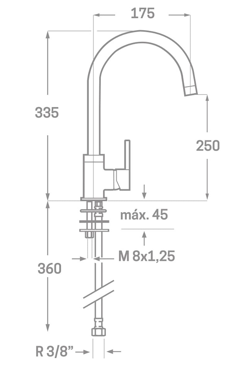 Legend vertical sink mixer tap