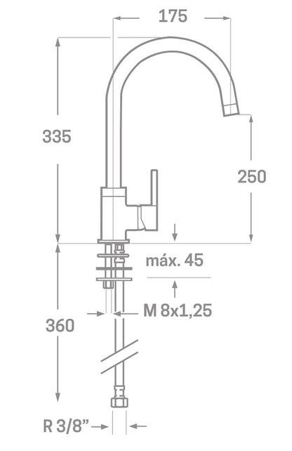 Legend vertical sink mixer tap