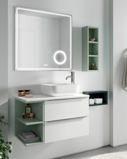 Cosmos Led Bathroom Wall Mirror | Touch Sensor On/Off | 3x Magnifying Glass 