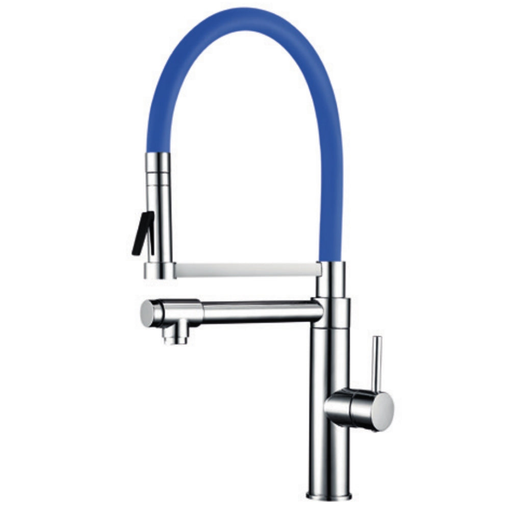 Single-lever sink mixer with vertical pilot spout | Blue - 