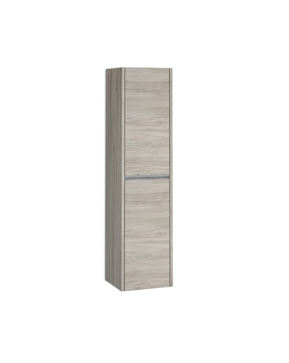 Poker Suspended Bathroom Column 1 Door | Hanging Bathroom Tall Cabinet COLOR 140cm High x 34.9cm Wide x 32cm Deep | Gray Pine  - 