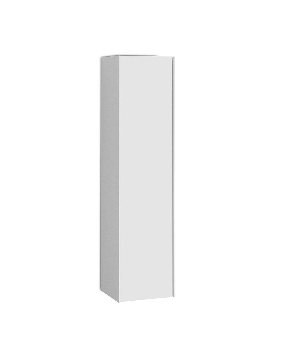 Oslo Suspended Bathroom Column 1 Door | Tall Bathroom Cabinet Hanging 140x34.9x32cm | Matt White  - 