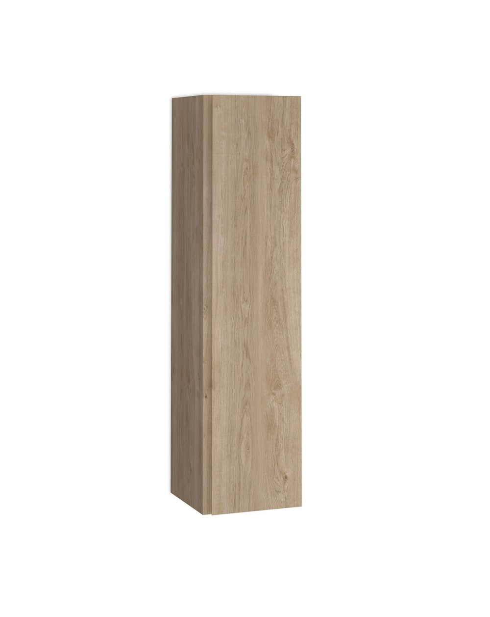 Cairo Suspended Bathroom Column 1 Door | Hanging Bathroom Tall Cabinet 140x34.9x32.2cm | Natural Oak  - 