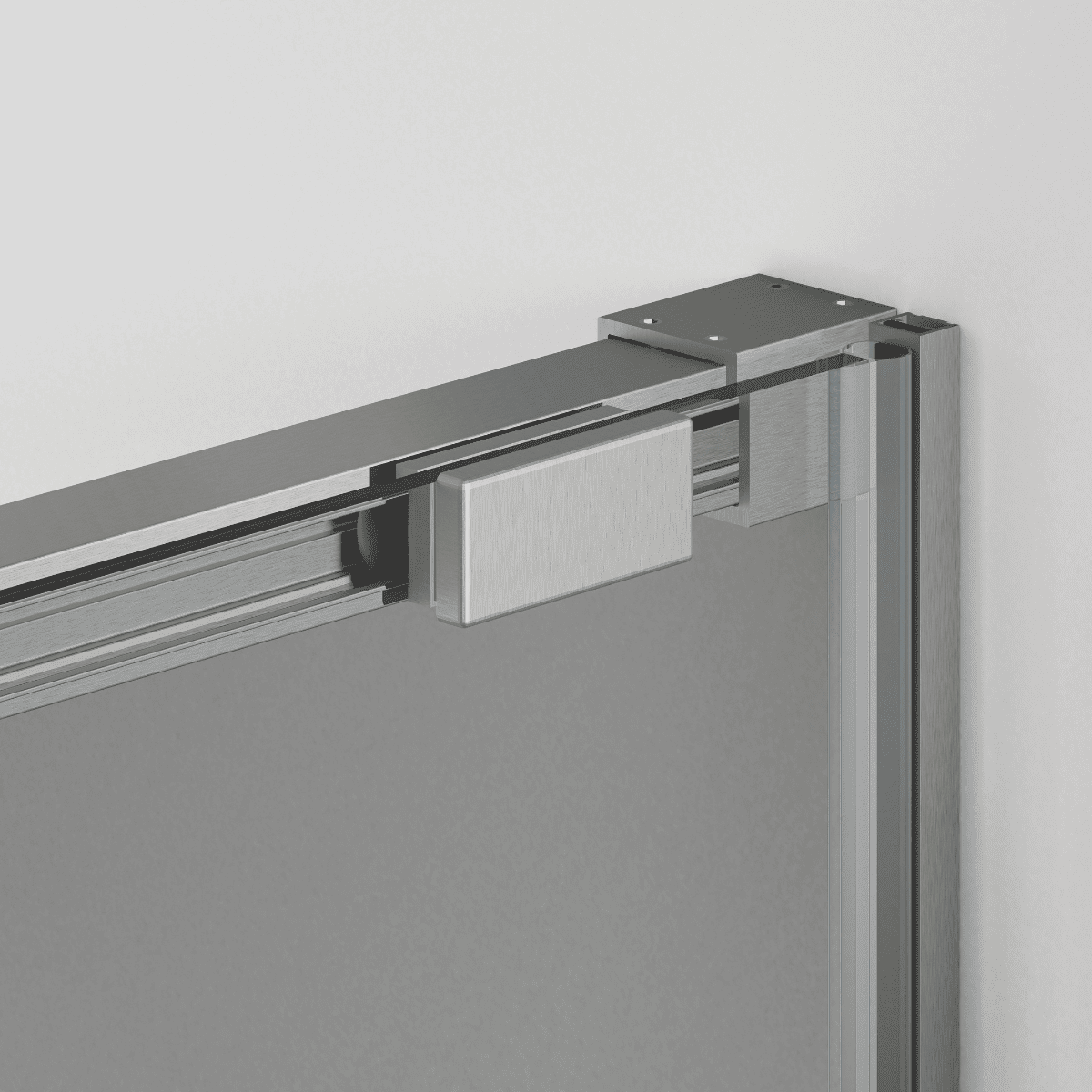 Vallance Rectangular Sliding Front-Entry Shower Enclosure | 6 mm Transparent Anti-Limescale Tempered Glass | Brushed Steel Profile