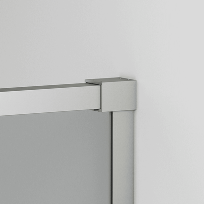 Vallance Rectangular Sliding Front-Entry Shower Enclosure | 6 mm Transparent Anti-Limescale Tempered Glass | Brushed Steel Profile