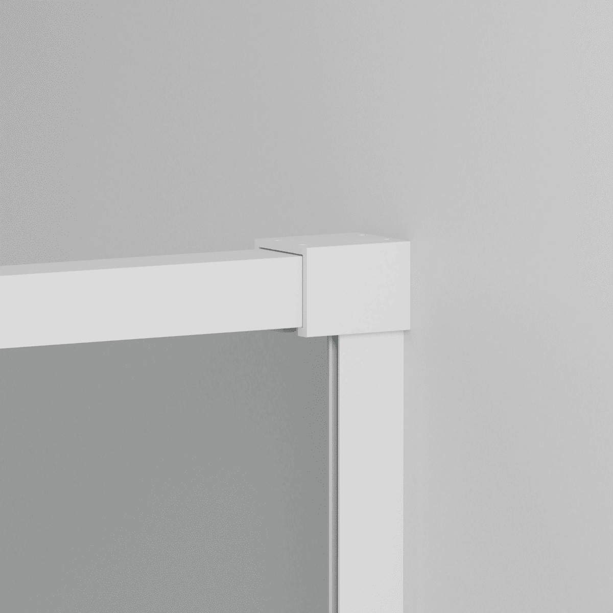 Vallance Mampara Ducha Rectangular Corredera Acceso Frontal | Vidrio Templado 6mm Antical Transparente | Perfil Blanco