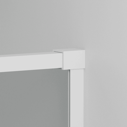 Vallance Mampara Ducha Rectangular Corredera Acceso Frontal | Vidrio Templado 6mm Antical Transparente | Perfil Blanco