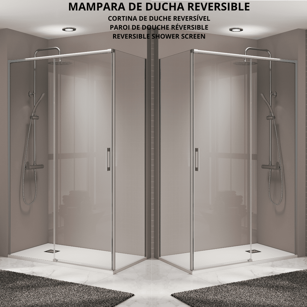 Vallance : paroi de douche rectangulaire coulissante à accès frontal | Verre trempé 6 mm anti-calcaire transparent | Profilé chromé brillant