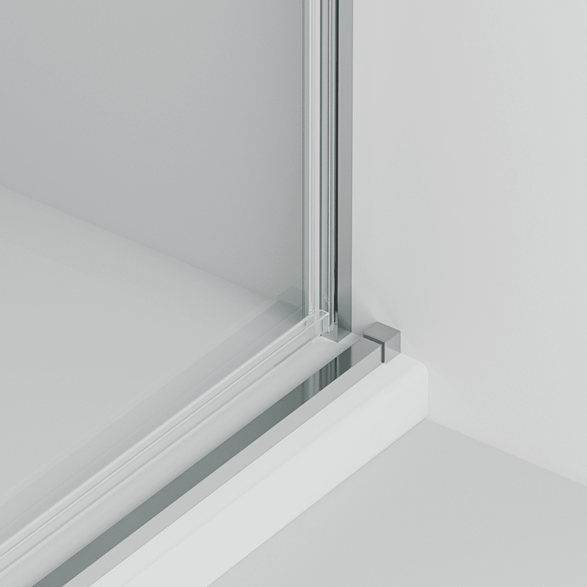 Vallance : paroi de douche rectangulaire coulissante à accès frontal | Verre trempé 6 mm anti-calcaire transparent | Profilé chromé brillant