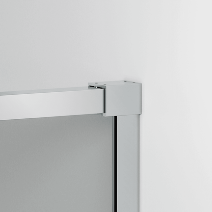 Vallance : paroi de douche rectangulaire coulissante à accès frontal | Verre trempé 6 mm anti-calcaire transparent | Profilé chromé brillant