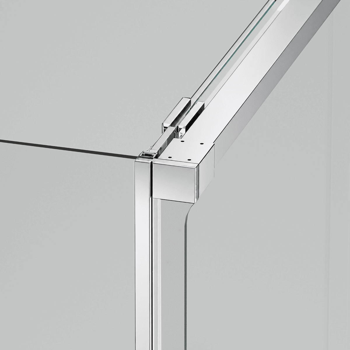 Vallance : paroi de douche rectangulaire coulissante à accès frontal | Verre trempé 6 mm anti-calcaire transparent | Profilé chromé brillant