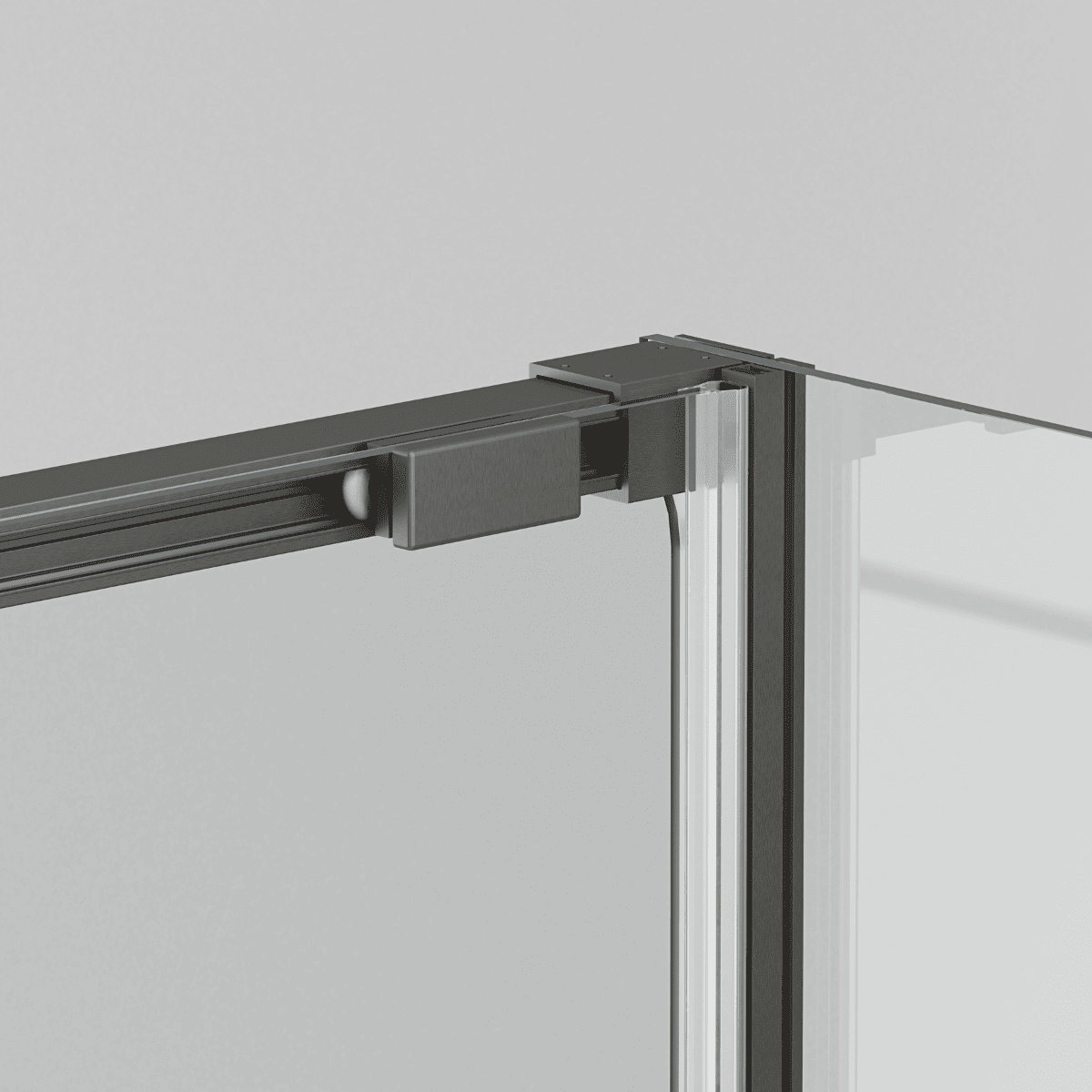 Vallance Rectangular Sliding Front-Entry Shower Enclosure | 6 mm Transparent Anti-Limescale Tempered Glass | Gunmetal Profile
