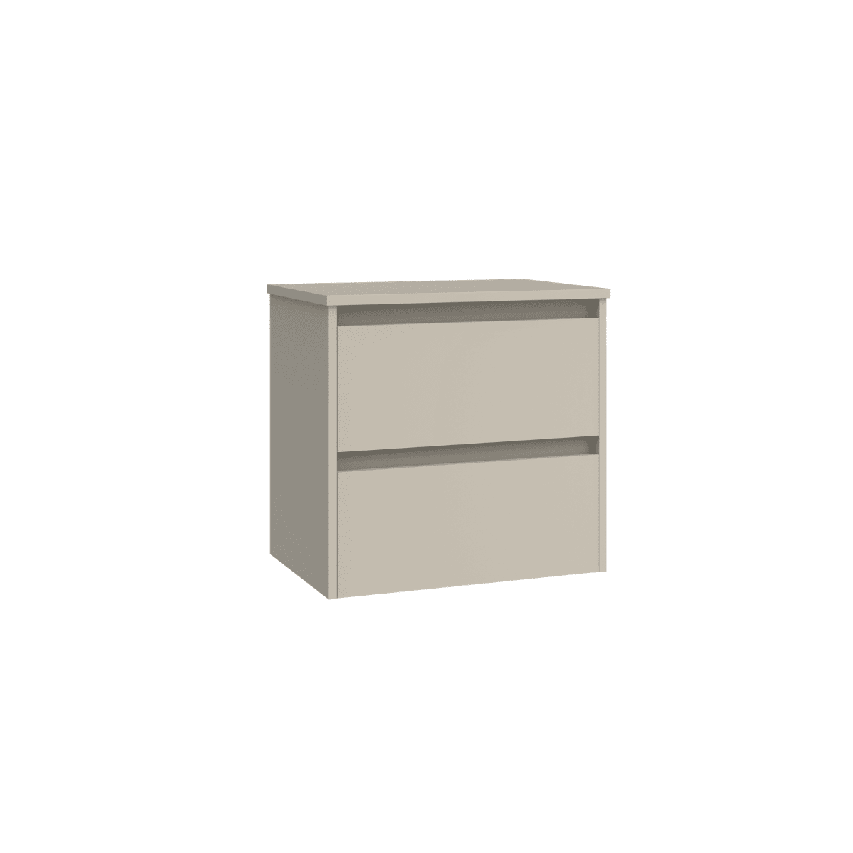 Mueble de Baño Suspendido Fondo Reducido con Lavabo Sobreponer Cerámico para Aseos modelo Veloz| Mueble Volado 2 Cajones | Moka