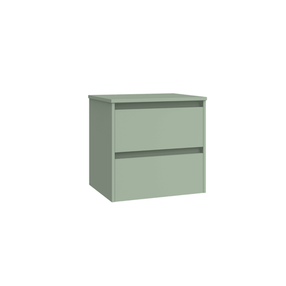 Mueble de Baño Suspendido con Lavabo Sobreponer Cerámico modelo Veloz| Mueble Volado 2 Cajones | Leaf