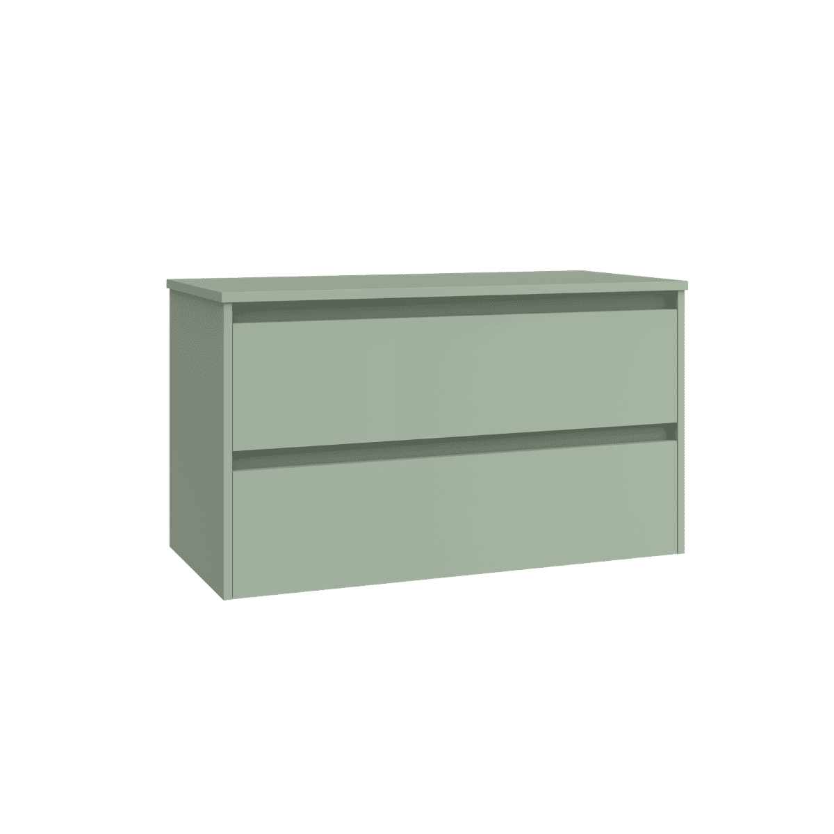 Mueble de Baño Suspendido con Lavabo Sobreponer Cerámico modelo Veloz| Mueble Volado 2 Cajones | Leaf