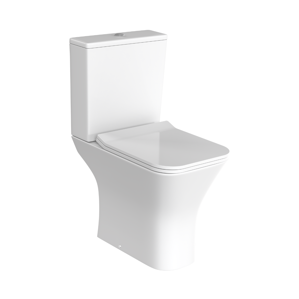 Corin Wc Inodoro Completo Cuadrado con Sistema Rimless | Wc Completo Fondo reducido con Salida Dual y Asiento Amortiguado