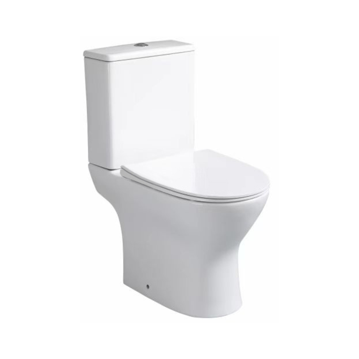 Tripol Wc Inodoro Completo Redondo con Sistema Rimless | Wc Completo Fondo reducido con Salida Dual y Asiento Amortiguado