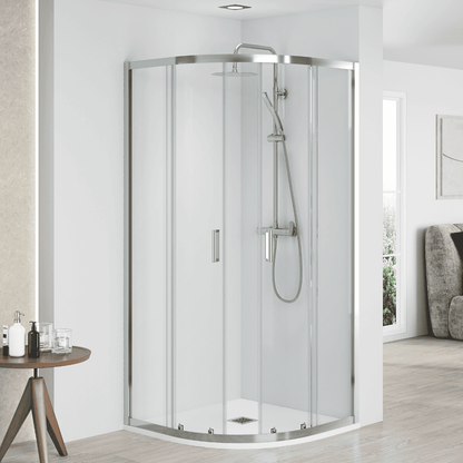 Zurita Mampara de Ducha Semicircular Corredera| Mampara Ducha Curva Angular Transparente| Cristal Templado 5mm Antical | Altura 190 cm