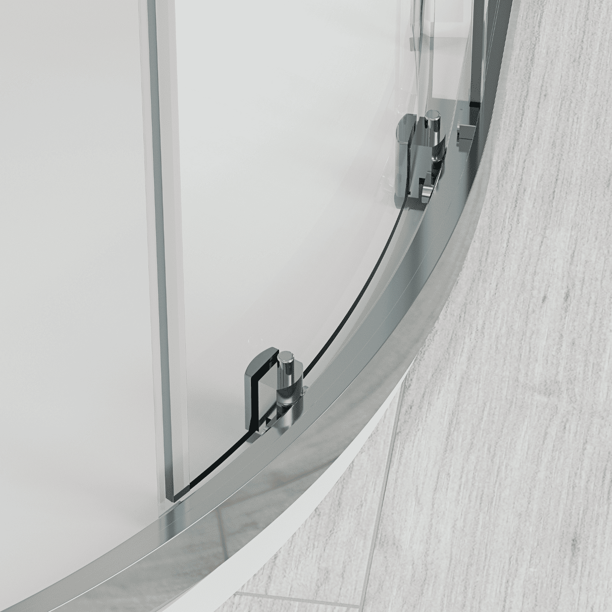 Zurita Mampara de Ducha Semicircular Corredera| Mampara Ducha Curva Angular Transparente| Cristal Templado 5mm Antical | Altura 190 cm