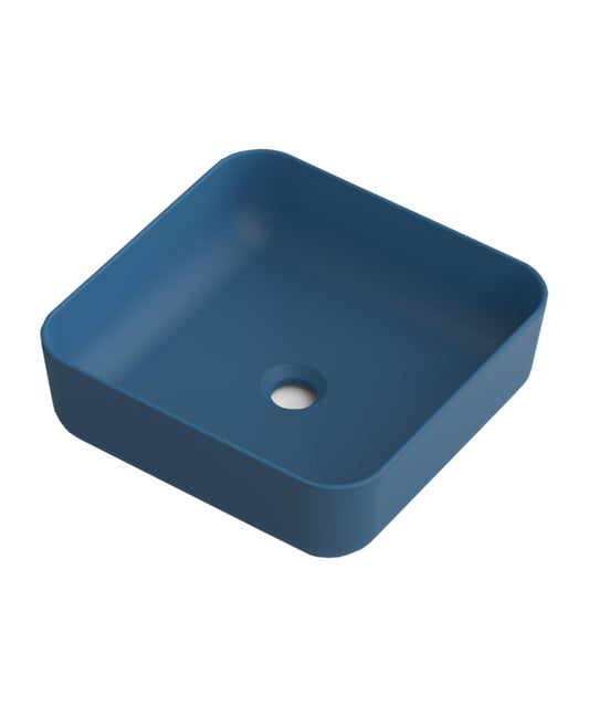 Lavatório de apoio de cerâmica branca fosca Otto | Pia de banheiro de bancada oval | 40cm de diâmetro 