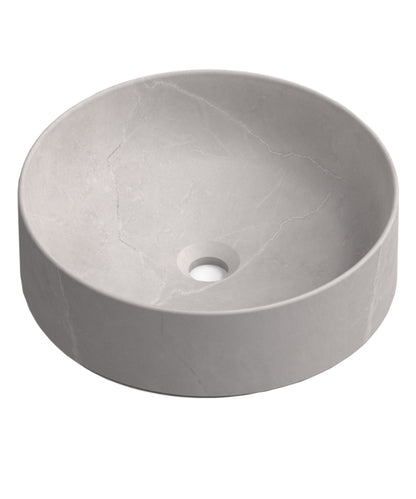 Otto Countertop Washbasin Matte White Ceramic | Oval Countertop Bathroom Sink | 40cm Diameter 