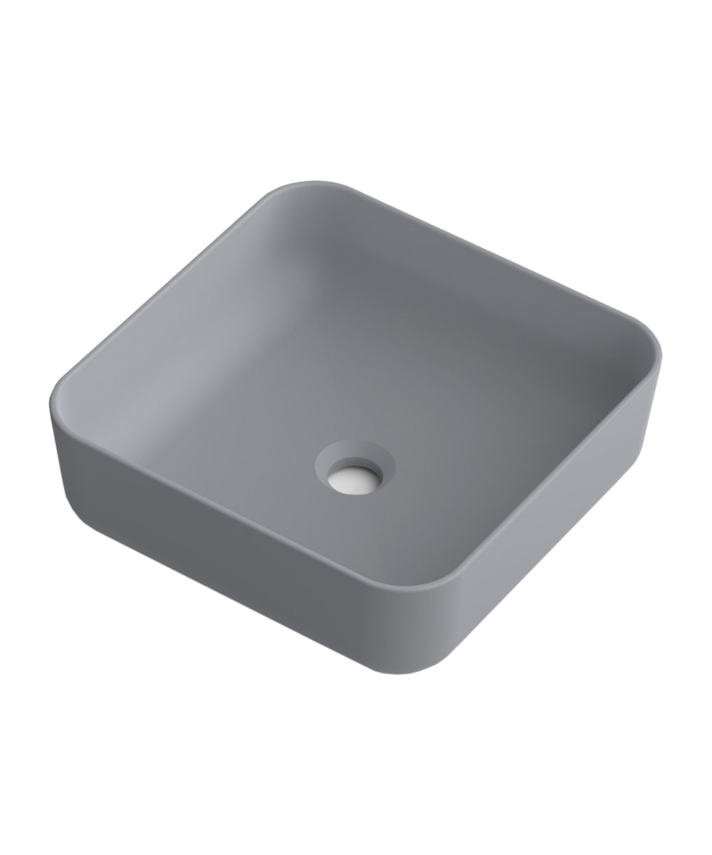 Lavatório de apoio de cerâmica branca fosca Otto | Pia de banheiro de bancada oval | 40cm de diâmetro  - 