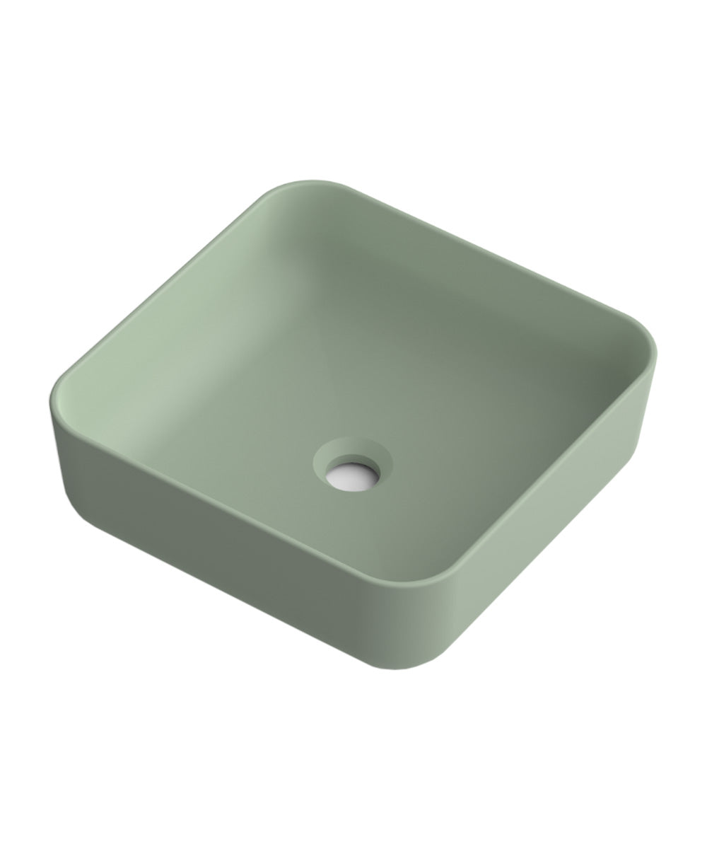 Lavatório de apoio de cerâmica branca fosca Otto | Pia de banheiro de bancada oval | 40cm de diâmetro  - 