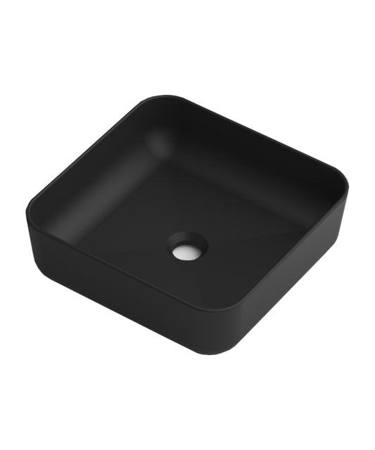 Lavatório de apoio de cerâmica branca fosca Otto | Pia de banheiro de bancada oval | 40cm de diâmetro 